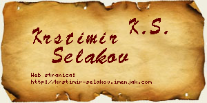 Krstimir Selakov vizit kartica